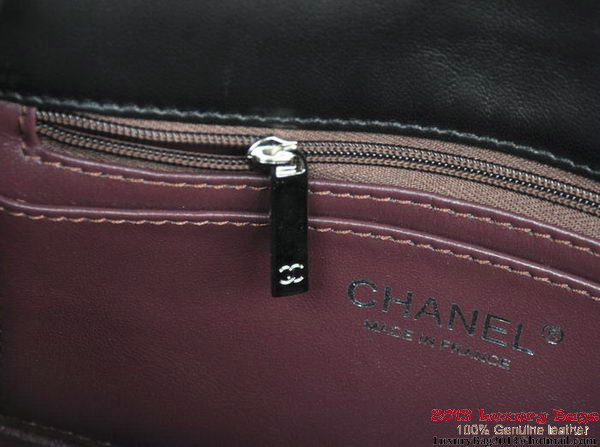 Chanel Classic Flap Bags Black Original Sheepskin Leather A1116 Silver