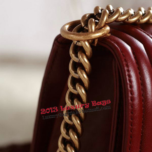 Chanel Boy Flap Shoulder Bag in Burgundy Original Leather Gold Chanel Boy Flap Shoulder Bag in Burgundy Original Leather Gold