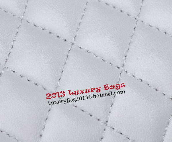 Chanel Boy Flap Shoulder Bag White Original Calfskin Leather CHA67086 Silver