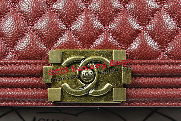 Boy Chanel Flap Shoulder Bag Original Cannage Pattern A67087 Burgundy
