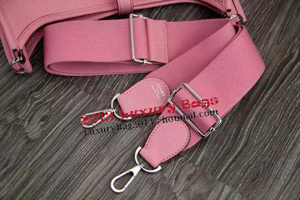 Hermes Evelyne 28cm Original calf leather Messenger Bag H1188 Pink