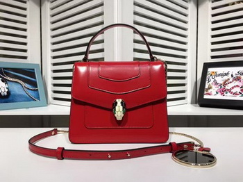 BVLGARI Serpenti Forever Bag Patent Leather BG2280 Red