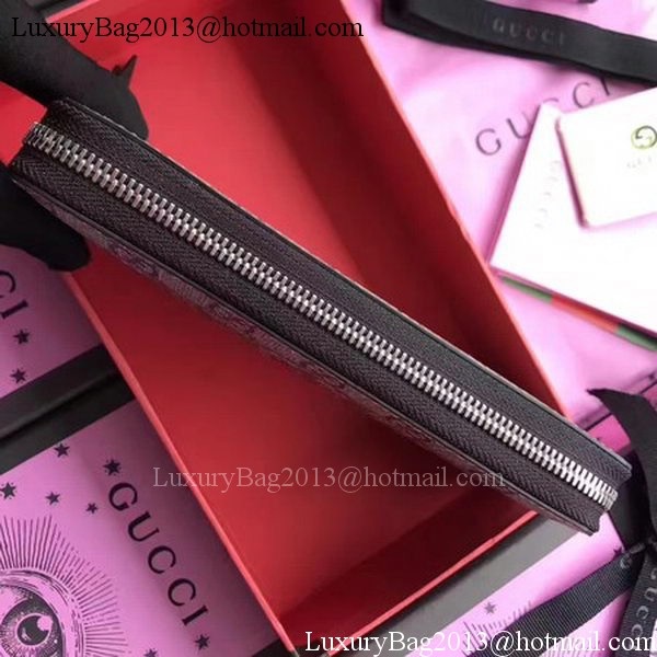 Gucci Snake print GG Supreme Zip Around Wallet 451273 Red