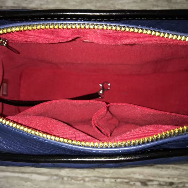 Chanel Gabrielly Calf Leather Shoulder Bag 93824 Blue