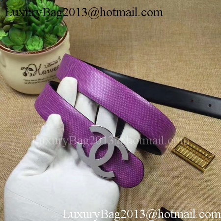 Chanel 30mm Leather Belt CH5232 Purple Chanel 30mm Leather Belt CH5232 Purple
