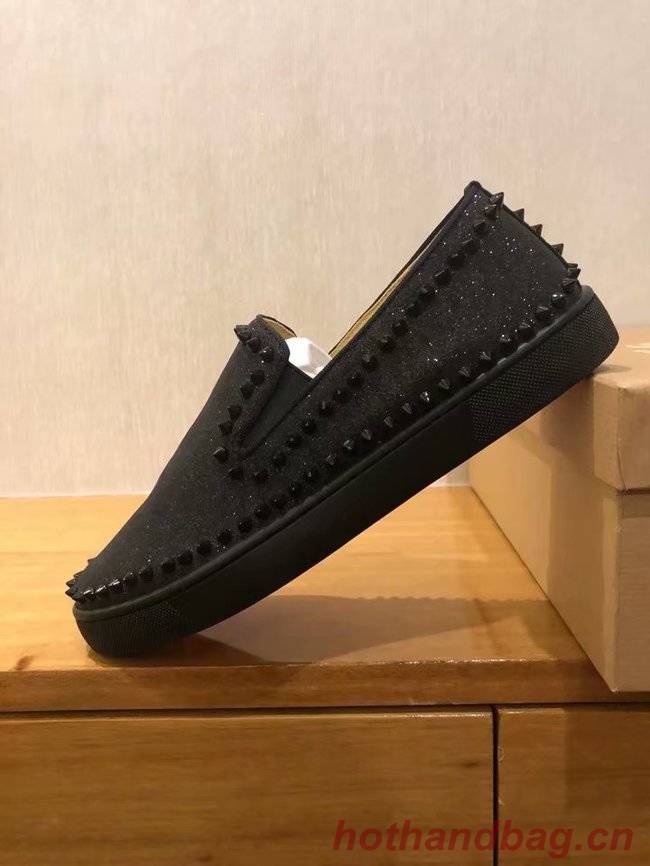 CHRISTIAN LOUBOUTIN Pik Boat glitter leather sneakers CL1031