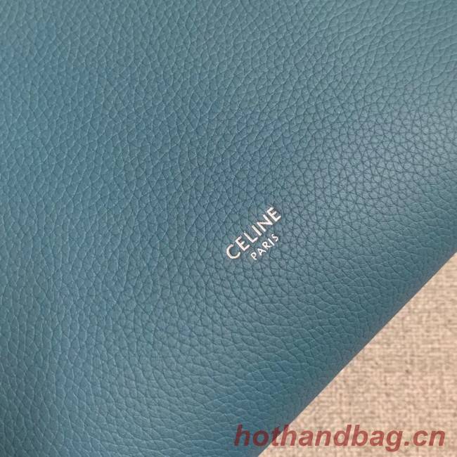 CELINE SANGLE SMALL BUCKET BAG IN SOFT GRAINED CALFSKIN 189303 BLUE
