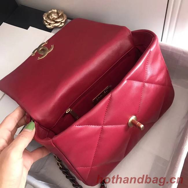Chanel 19 flap bag AS1160 Red