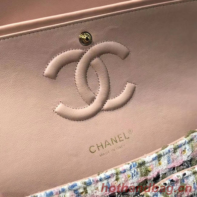 Chanel Original flap bag Twill soft A01112 pink