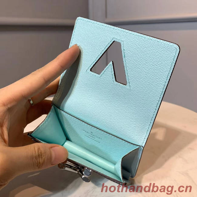 Louis vuitton original TWIST MULTICARTES card holder M68681 sky blue