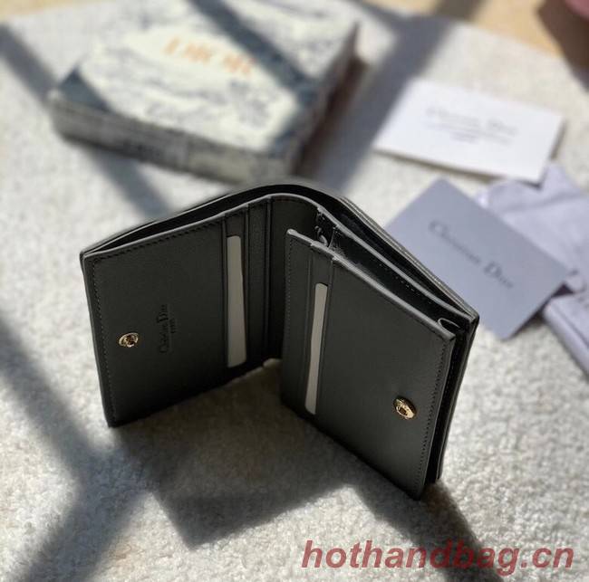 MINI LADY DIOR WALLET Cannage Lambskin S0178 grey