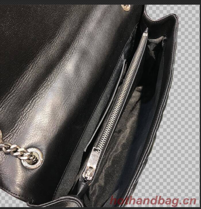 Yves Saint Laurent Calfskin Leather Shoulder Bag Y5699 black