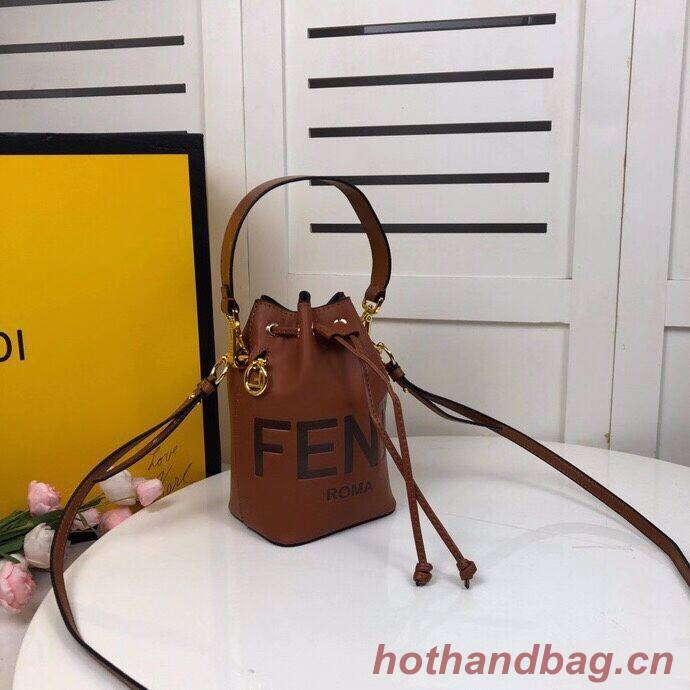 FENDI MON TRESOR Brown leather mini-bag 8BS010