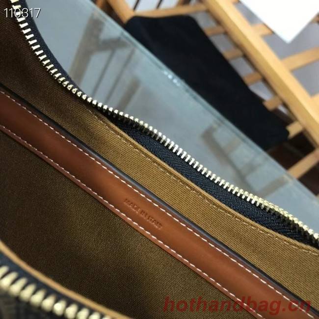 Celine AVA BAG IN TRIOMPHE CANVAS AND CALFSKIN 193952 black