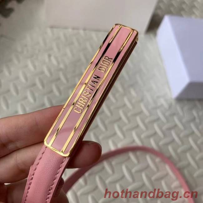 DIOR-ID BELT Raspberry Smooth Calfskin 15 MM B0109UM pink