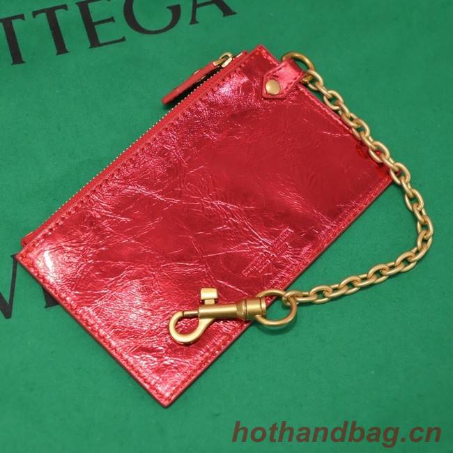 Bottega Veneta Leather clutch 576227 red