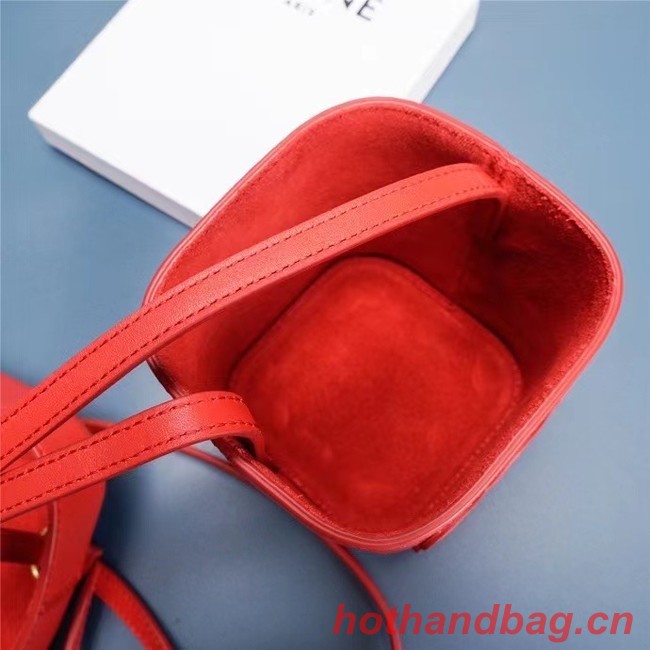 Celine MINI TEEN CLASSIC BAG IN BOX CALFSKIN 199263 red