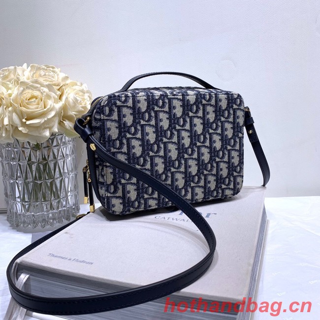 DIOR 30 MONTAIGNE BOX BAG Blue Multicolor Dior Oblique Jacquard S2141