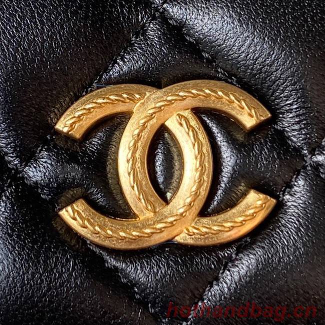 Chanel MINI FLAP BAG WITH TOP HANDLE AP3385 black