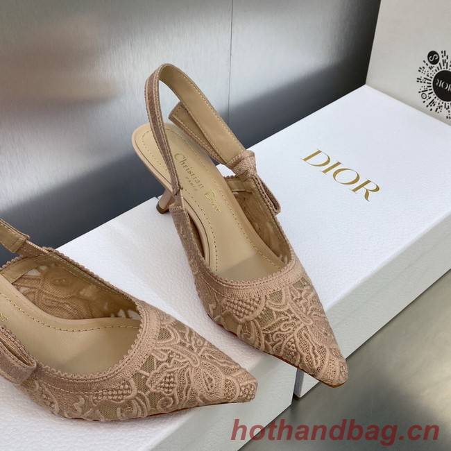 JADIOR SLINGBACK PUMP Embroidered Cotton 93527-2