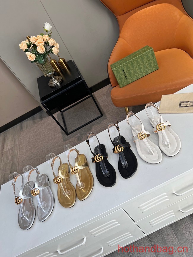 Gucci WOMENS DOUBLE G THONG SANDAL 93583-2