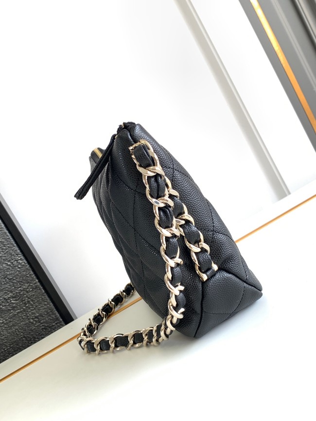 CHANEL SMALL HOBO BAG AS4320 BLACK