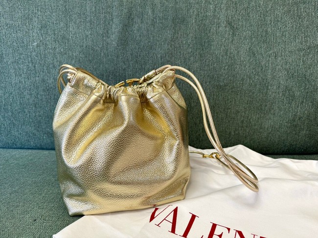 VALENTINO VLOGO POUF Sheepskin WB0N74 gold