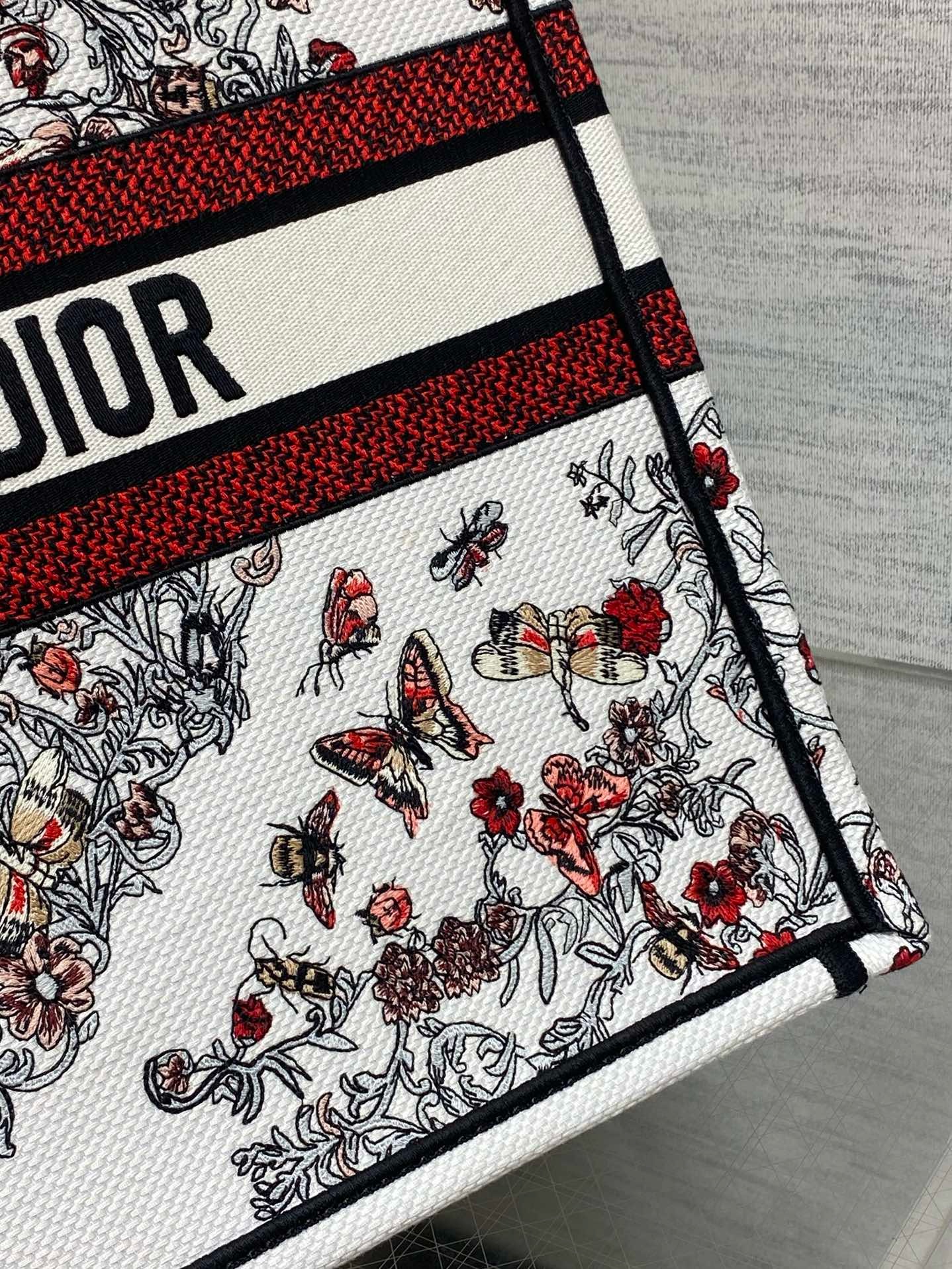Large Dior Book Tote Embroidery with Multicolor M1286ZEDX