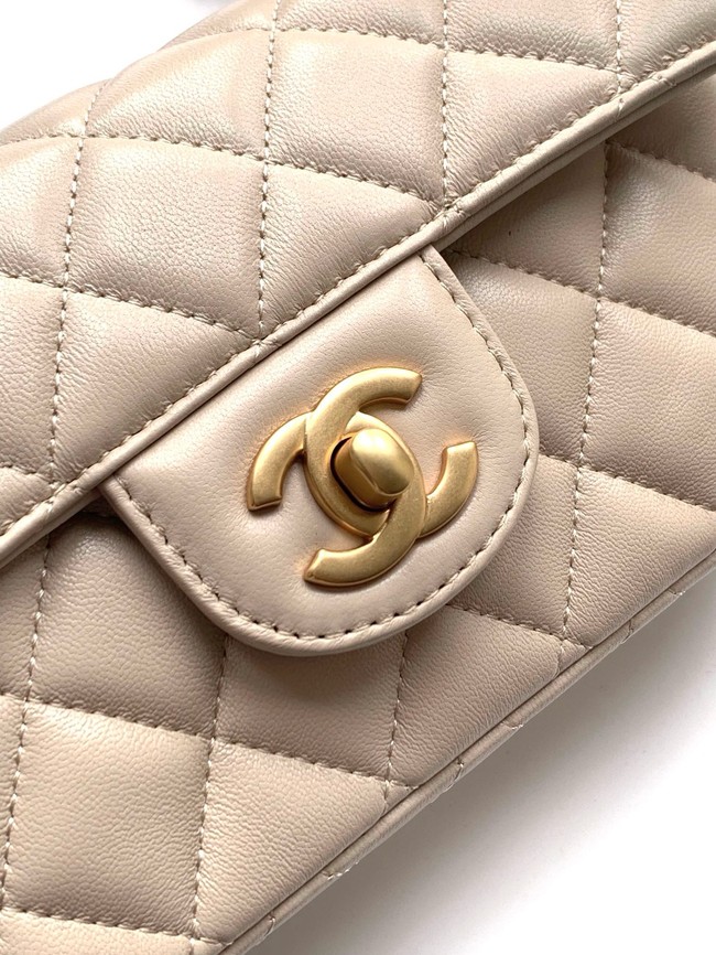 Chanel MINI FLAP BAG WITH TOP HANDLE AS5354 Cream