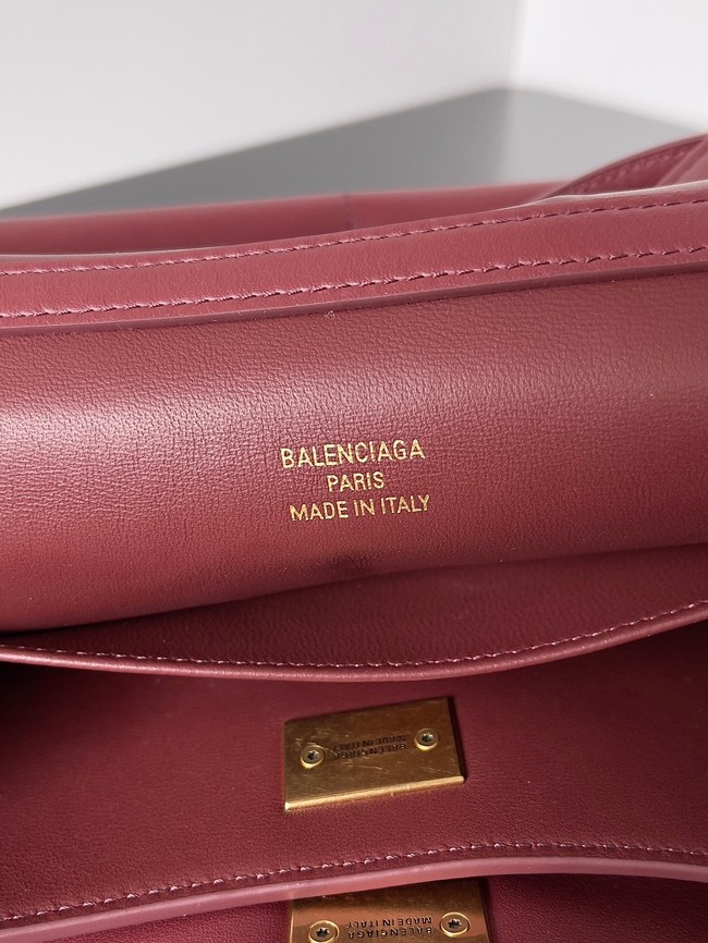 Balenciaga Rodeo Mini Handbag smooth calfskin 795456 Burgundy