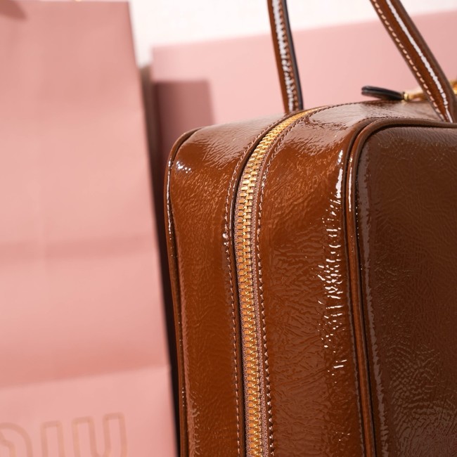 MIU MIU Leather Shoulder Bags 5BB117 Camel