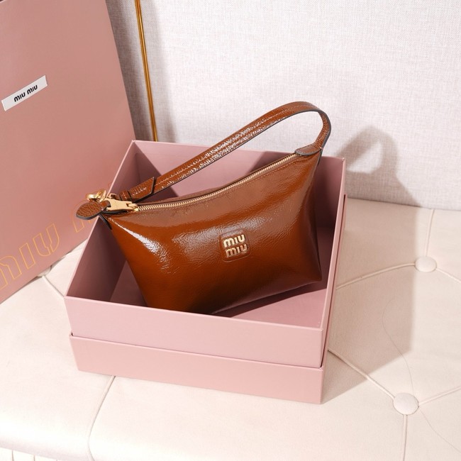 MIU MIU Leather Shoulder Bags 5NE841 Camel