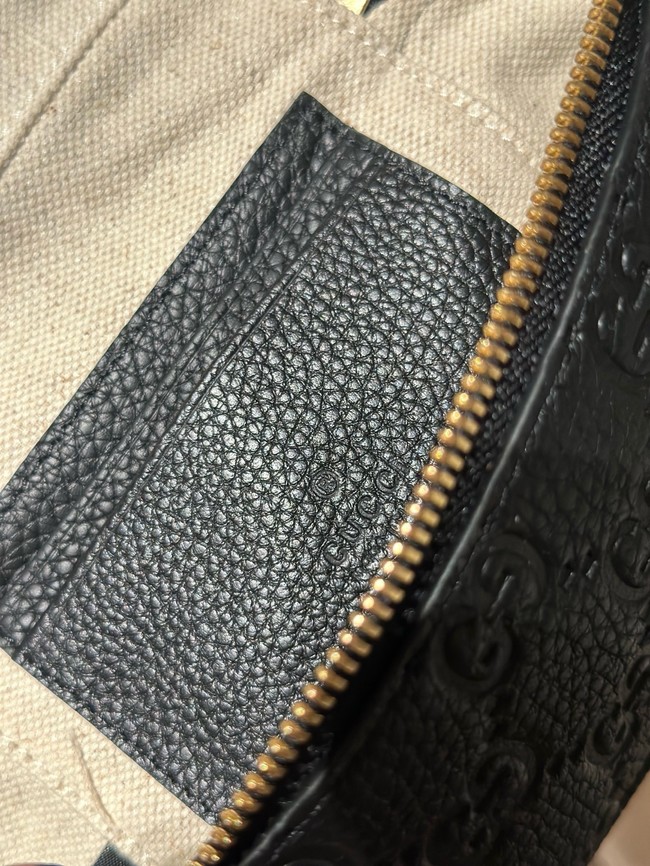 GUCCI GG EMBLEM SUPER MINI BAG 815949 black