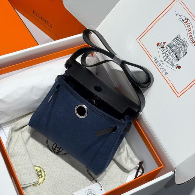 Hermes mini Herbag 20CM Original Canvas Leather & Calfskin 48888-1