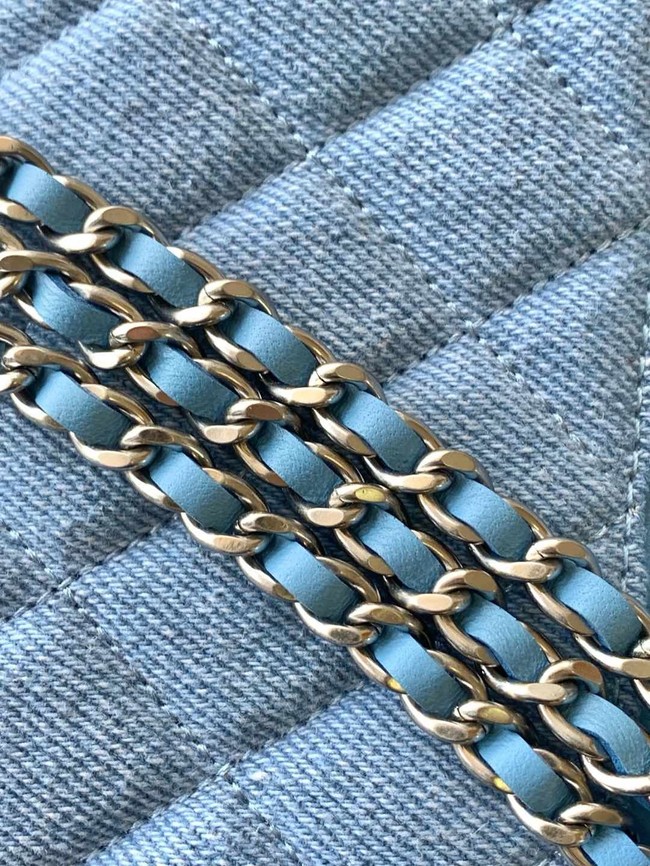 Chanel CLUTCH WITH CHAIN Denim AP4407 blue