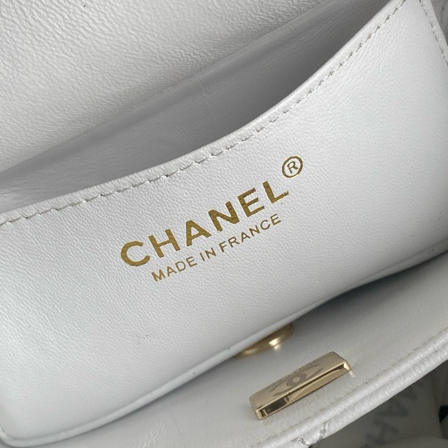 Chanel SMALL FLAP BAG WITH TOP HANDLE AS5111 white