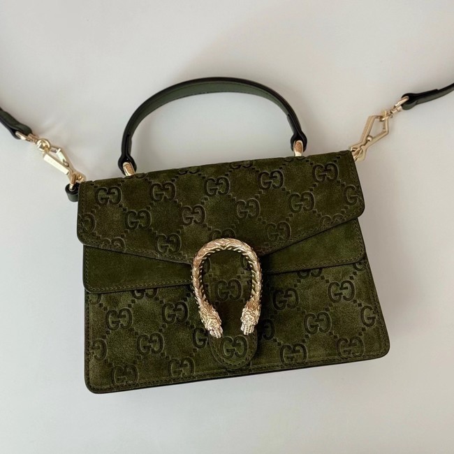 GUCCI DIONYSUS MINI TOP HANDLE BAG 813400 Dark green