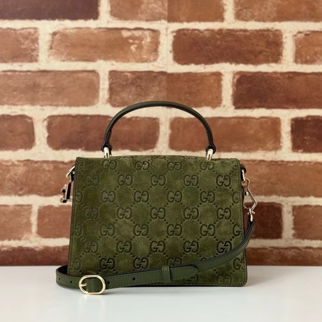 GUCCI DIONYSUS MINI TOP HANDLE BAG 813400 Dark green