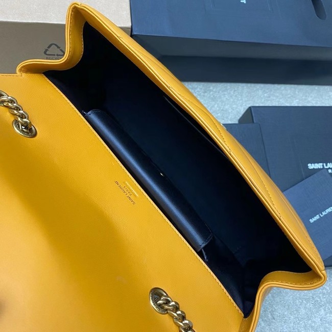 SAINT LAURENT LOULOU MEDIUM IN MATELASSE LAMBSKIN 801439 SUNFLOWER