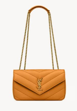 SAINT LAURENT LOULOU SMALL IN MATELASSE LAMBSKIN 801437 SUNFLOWER