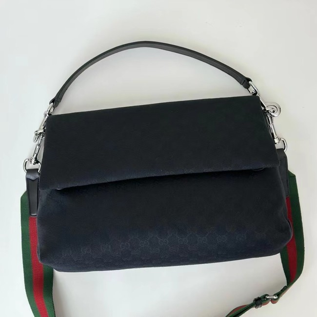 GUCCI GG CANVAS LARGE CROSSBODY BAG 821616 black