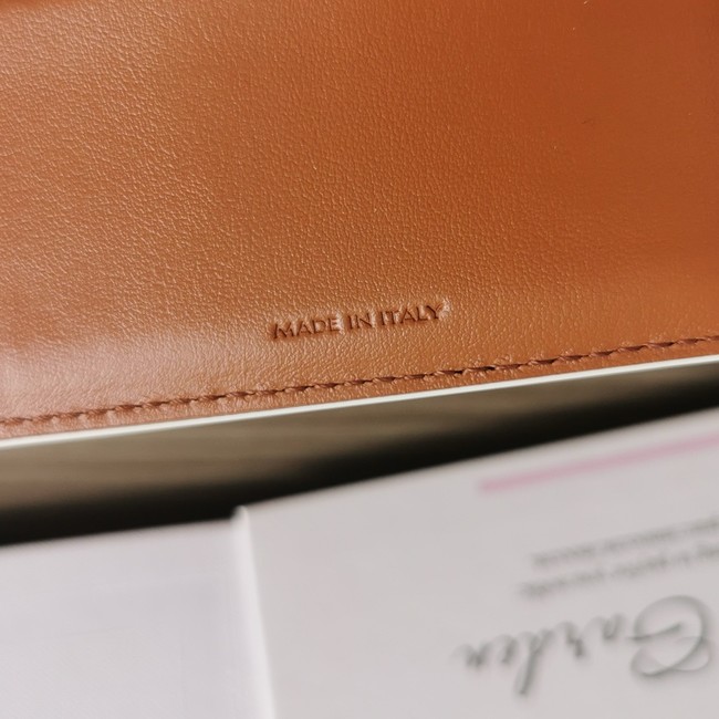 Celine SMALL FLAP WALLET TRIOMPHE IN TRIOMPHE CANVAS 10D783 white