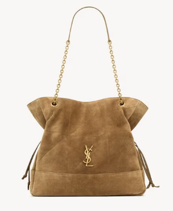 SAINT LAURENT JAMIE SHOPPING IN SUEDE 809824 GOLDEN LEAF