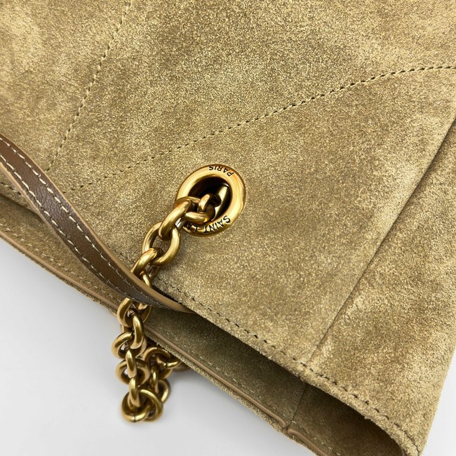 SAINT LAURENT JAMIE SHOPPING IN SUEDE 809824 GOLDEN LEAF