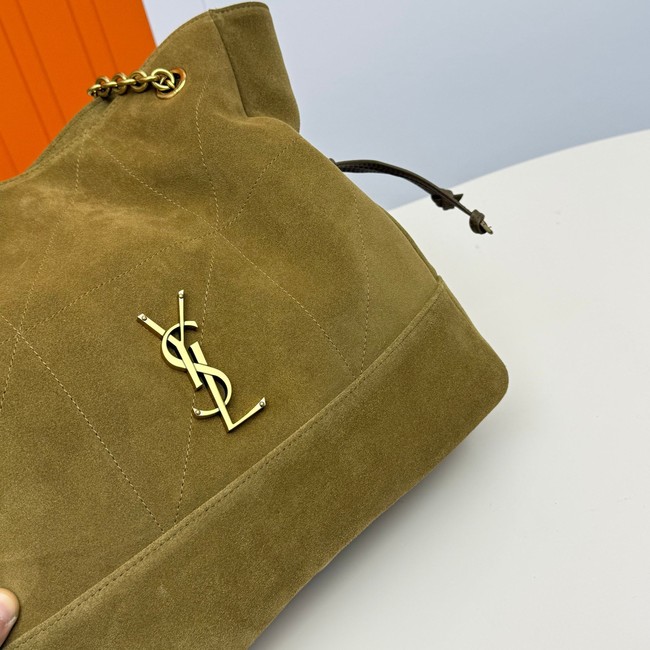 SAINT LAURENT JAMIE SHOPPING SMALL IN SUEDE 833948 GOLDEN LEAF