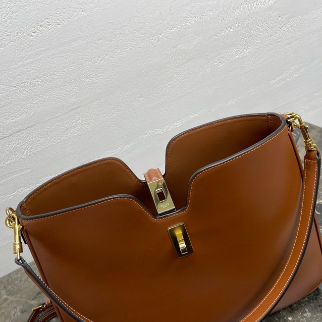 Celine MEDIUM CAMILLE 16 SOFT BAG IN SMOOTH CALFSKIN 119563 TAN