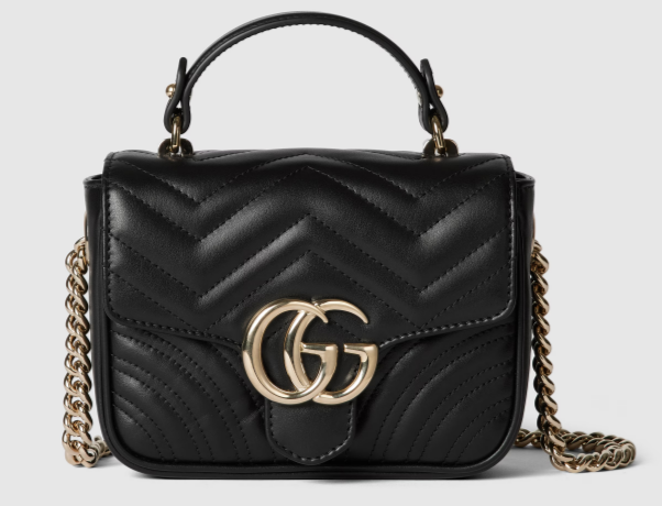 GUCCI GG MARMONT MINI TOP HANDLE BAG 811238 BLACK