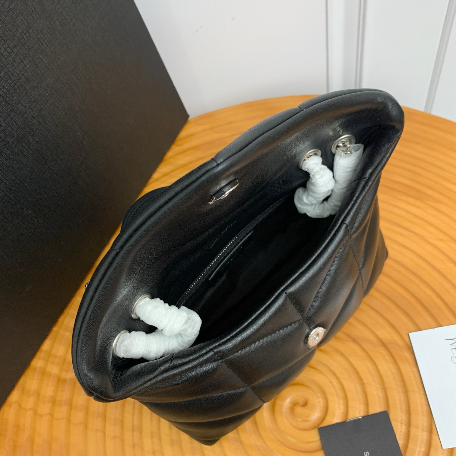 SAINT LAURENT TOY PUFFER IN LAMBSKIN 759337 NOIR