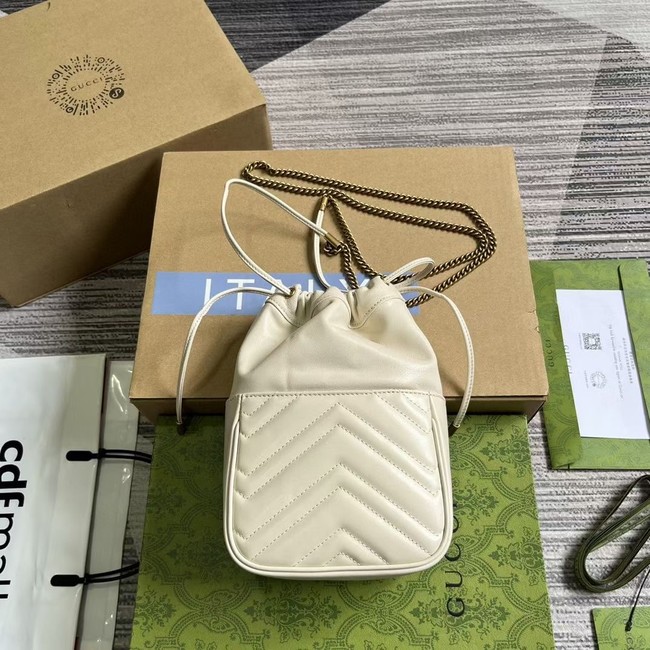 GUCCI GG MARMONT MINI SHOULDER BAG 746433 white