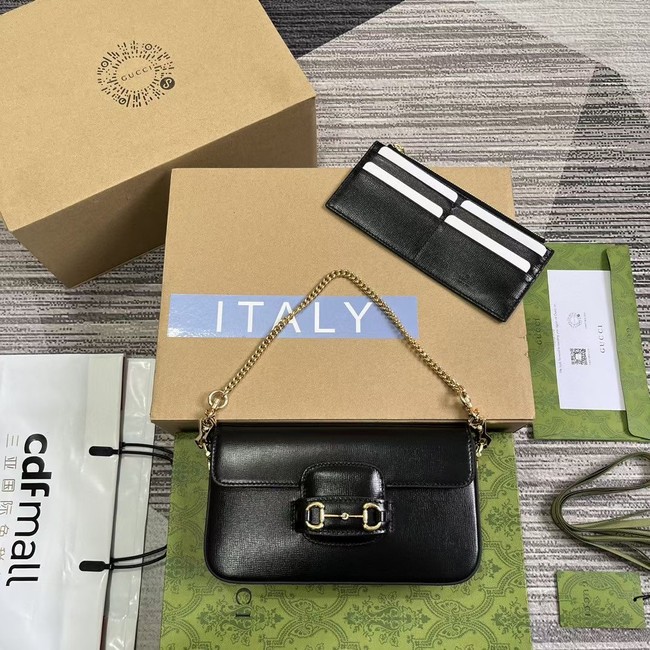 GUCCI HORSEBIT 1955 SOFT SMALL SHOULDER BAG 752002 black